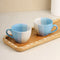 TT Blue Ceramic Cup Set of 2, 250ML - The Earth Store - Cup Sets